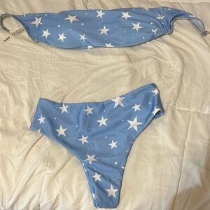 strapless star bikini set